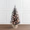 3ft. Pre-Lit Black Pine Artificial Christmas Tree, Clear Incandescent Lights
